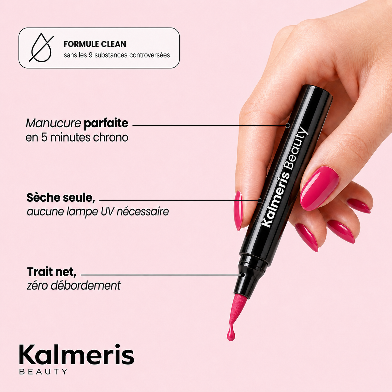 5 Stylos Vernis à Ongles sans Lampe UV | Kalmeris Beauty™