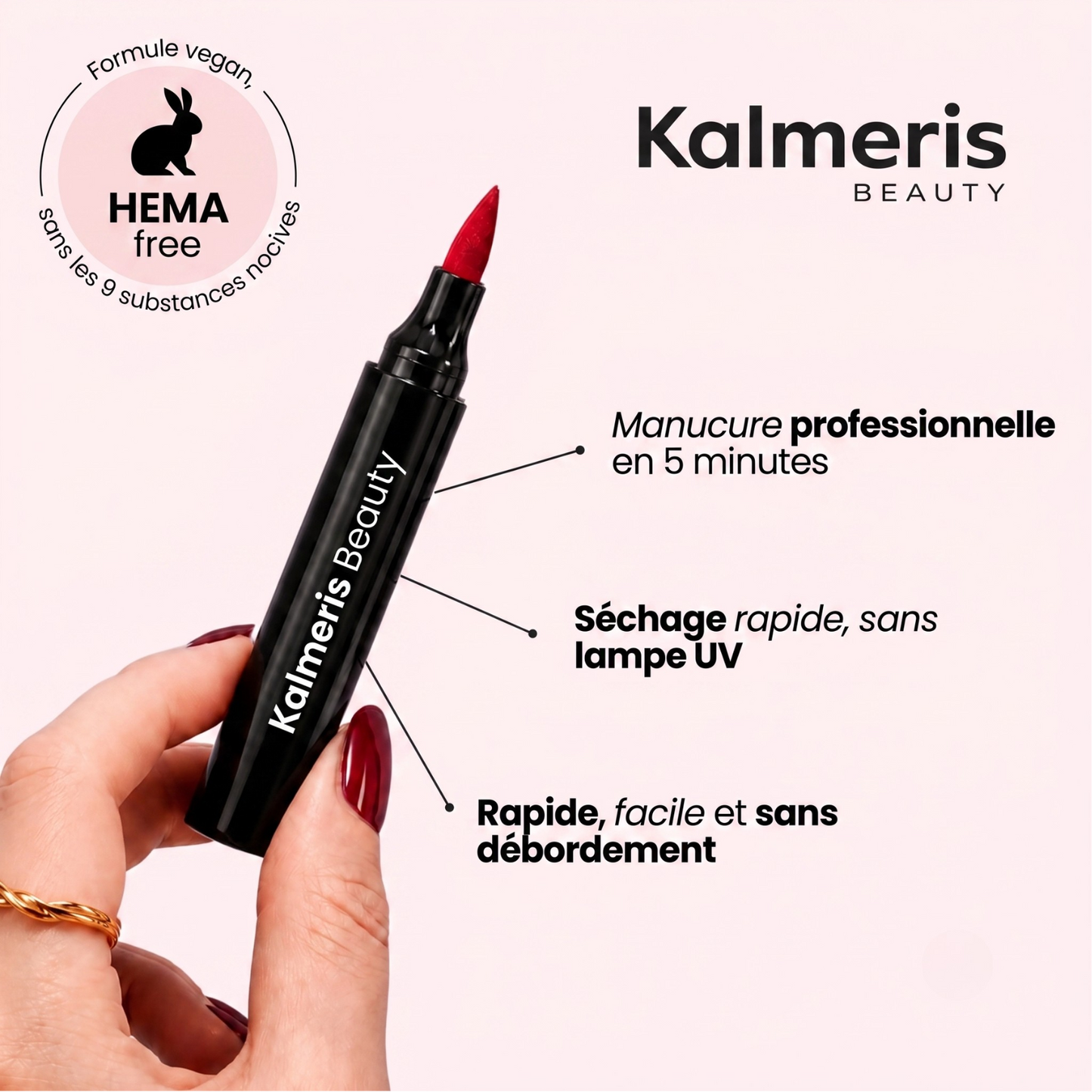 5 Stylos Vernis à Ongles sans Lampe UV | Kalmeris Beauty™