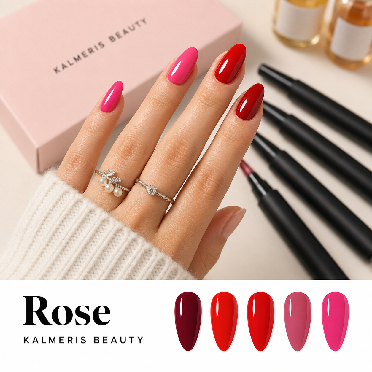 PACK 5 Stylos Vernis à Ongles sans Lampe UV | Kalmeris Beauty™