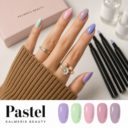 PACK 5 Stylos Vernis à Ongles sans Lampe UV | Kalmeris Beauty™