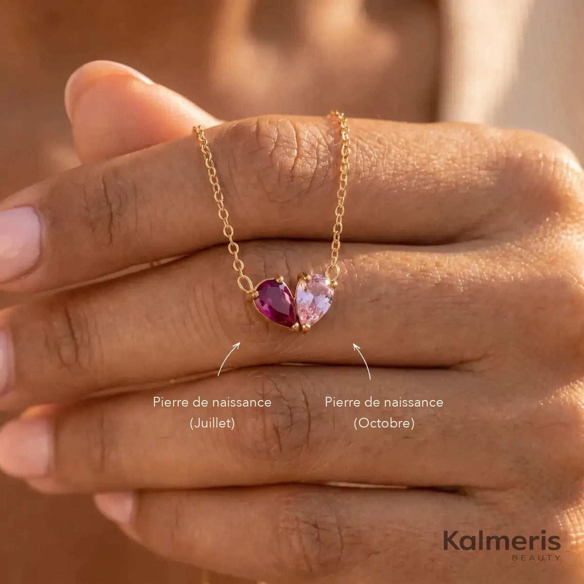 Collier Liora avec ses pierres de naissance