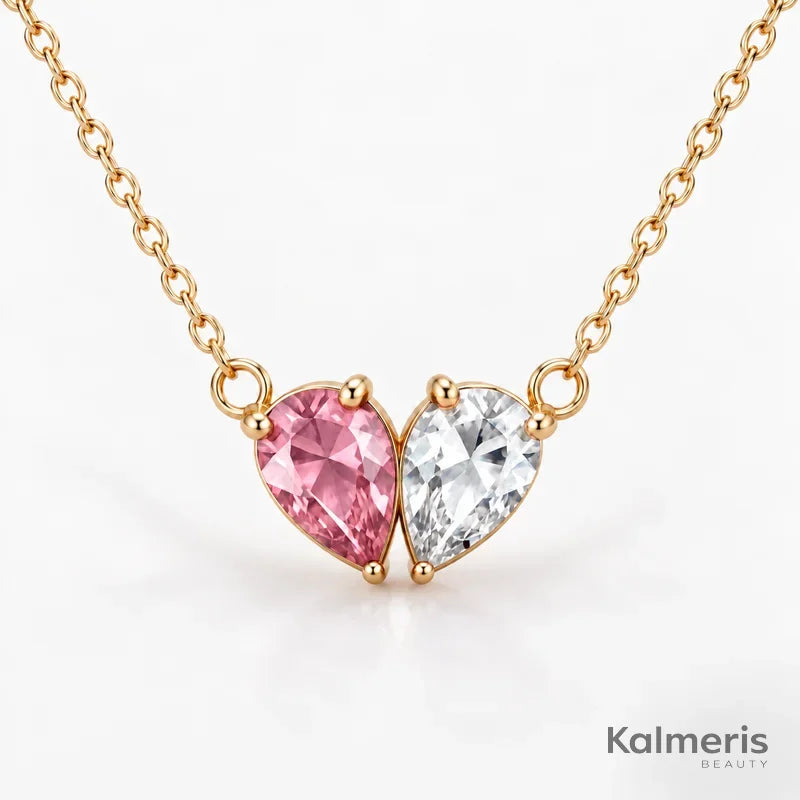 Collier Liora – personnalisé avec deux pierres de naissance