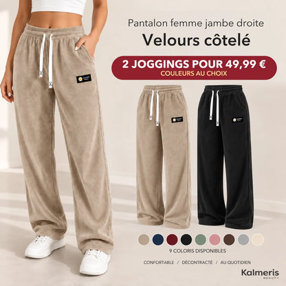 Jogging en velours côtelé – 2 joggings pour 49,99 €, couleurs au choix